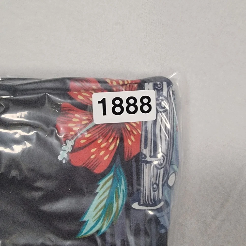 RJC 102C Hawaiian Shirt Mens XL Black Classic Car Hibiscus Cotton Aloha Made USA